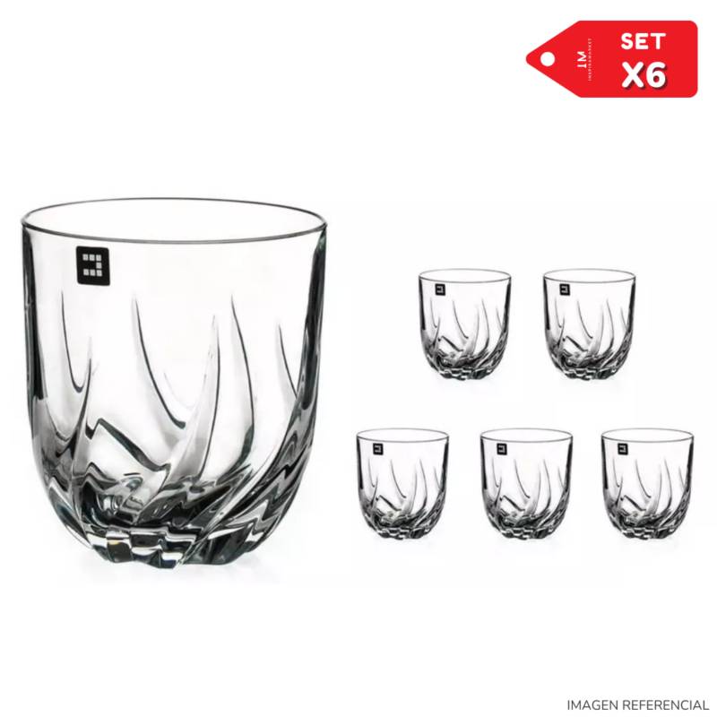 Set x 6 Vasos de Vidrio Diseño Clásico Naútico INSPIRA