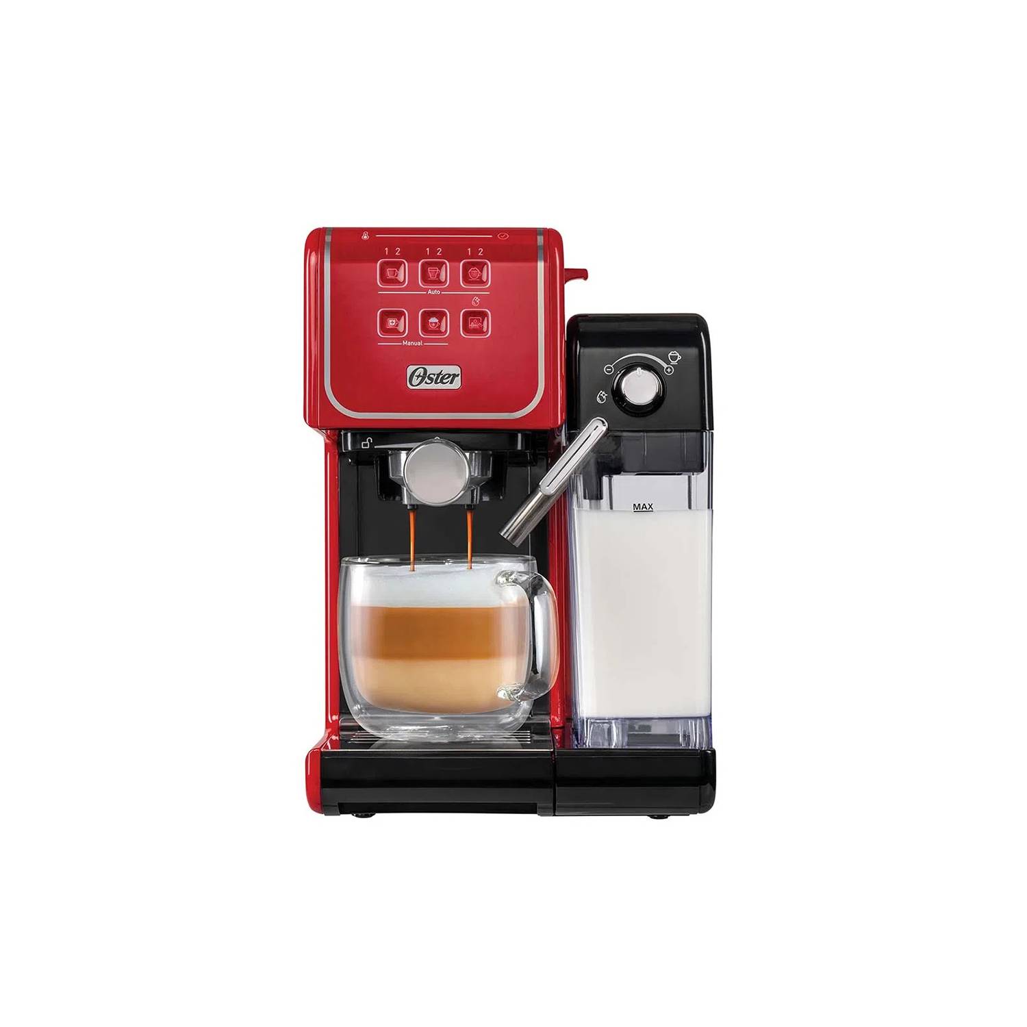 Cafetera automática de espresso roja Prima Latte Oster