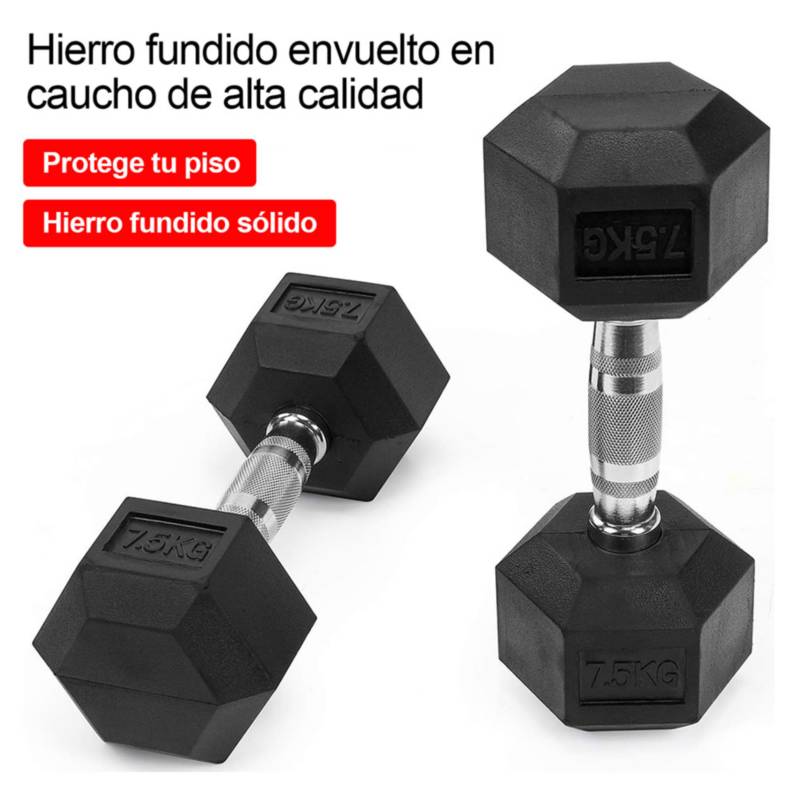 PROIRON Mancuernas Hexagonal 8 kg - Pesas de acero recubiertas de goma para  musculación, levantamiento de pesas, entrenamiento (Vendo par o solo) :  : Deportes y aire libre