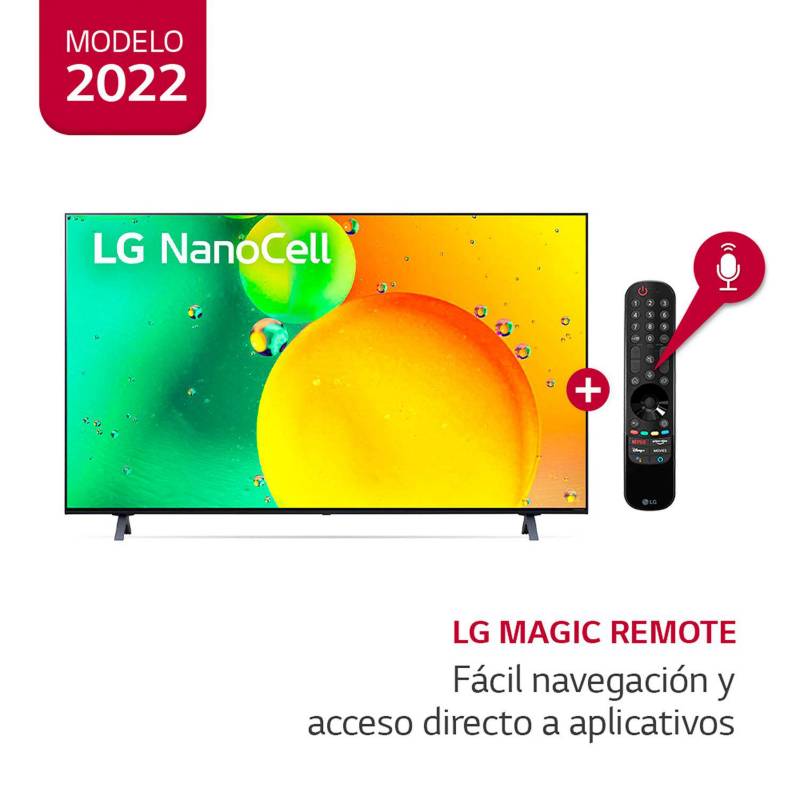 LG - Tv Led LG 55 UHD 4K Smart NanoCell 55NANO75SQA Nuevo Modelo - Negro
