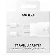 Cargador 25W Samsung S10, Note 10 Cable Tipo-C Blanco