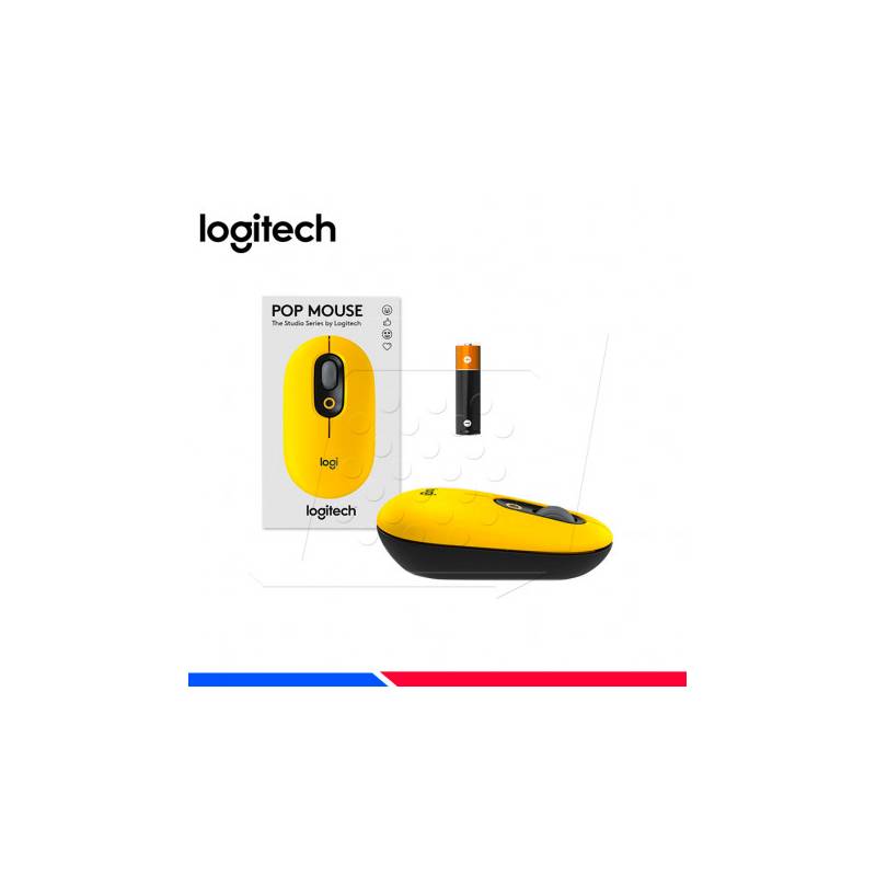 LOGITECH - Mouse Logitech Pop Bluetooth Black Yellow