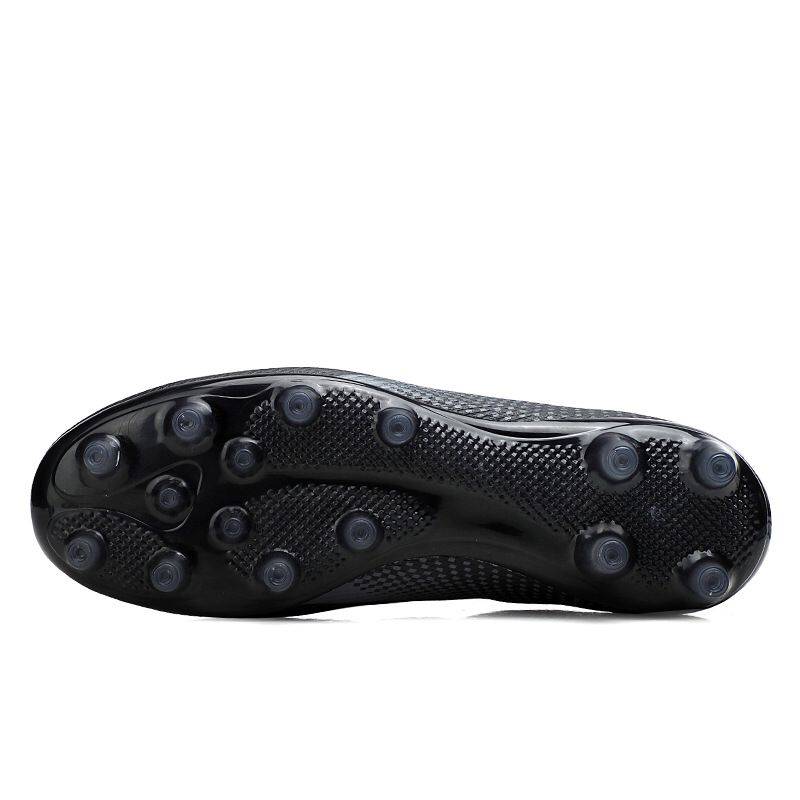 BLWOENS Botines de fútbol Zapatillas antideslizantes Zapatos para hombre-negro