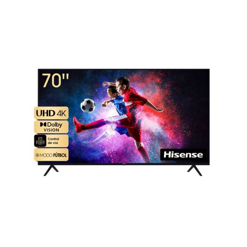 HISENSE - Smart TV 70 4K UHD Vidaa Dolby Vision Atmos 70A6H - Negro