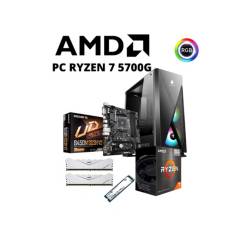 PC GAMER AMD RYZEN 7 5700G - 16GB RAM DUAL - PLACA B450M - 500GB M.2 NVME