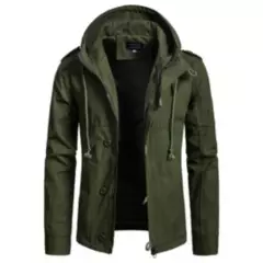 BLWOENS - Chaqueta con capucha de chaqueta para hombres de invierno-verde