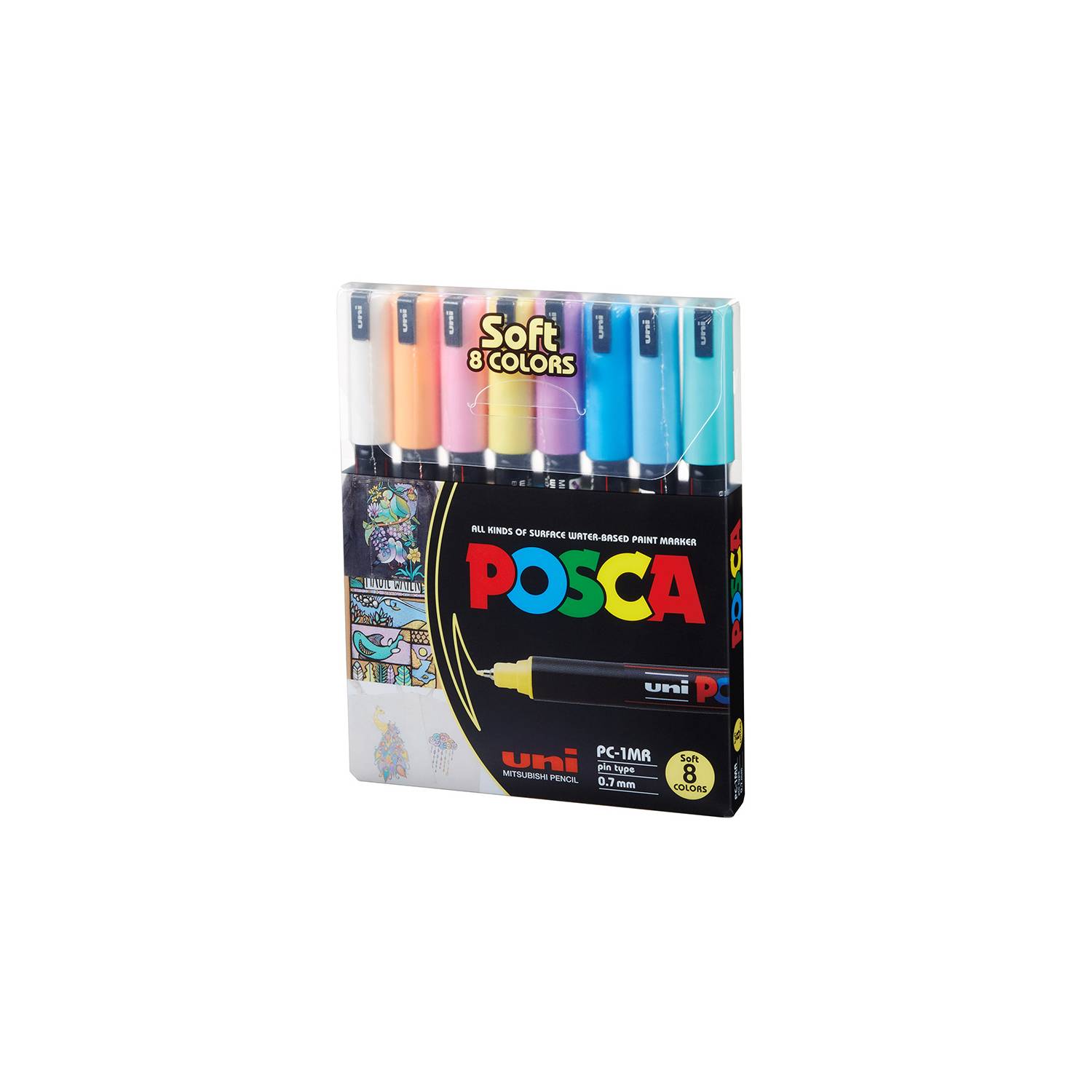 Marcadores Posca PC-1MR x 8 Colores Pastel