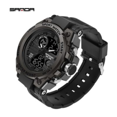 Reloj Deportivo Hombre Sanda 6016 Blanco Resistente Ligero