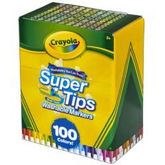Crayola Marcadores Lavables Super Tips 100 Unidades