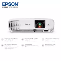 EPSON - Proyector Epson Powerlite E20 3400 Lúmenes/Resolución XGA 1024x768