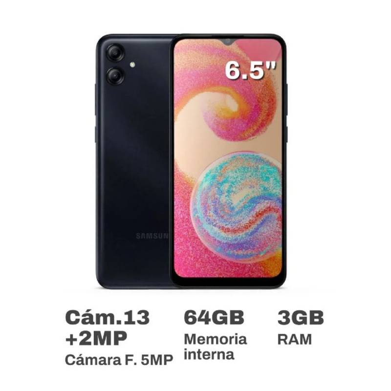 SAMSUNG - Smartphone 6.5 Galaxy A04e 3GB 64GB SM-A04E - Negro