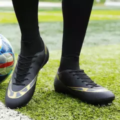 GENERICO - Zapatillas para fútbol hombrede fútbol  turf hightop tf para hombre-negro