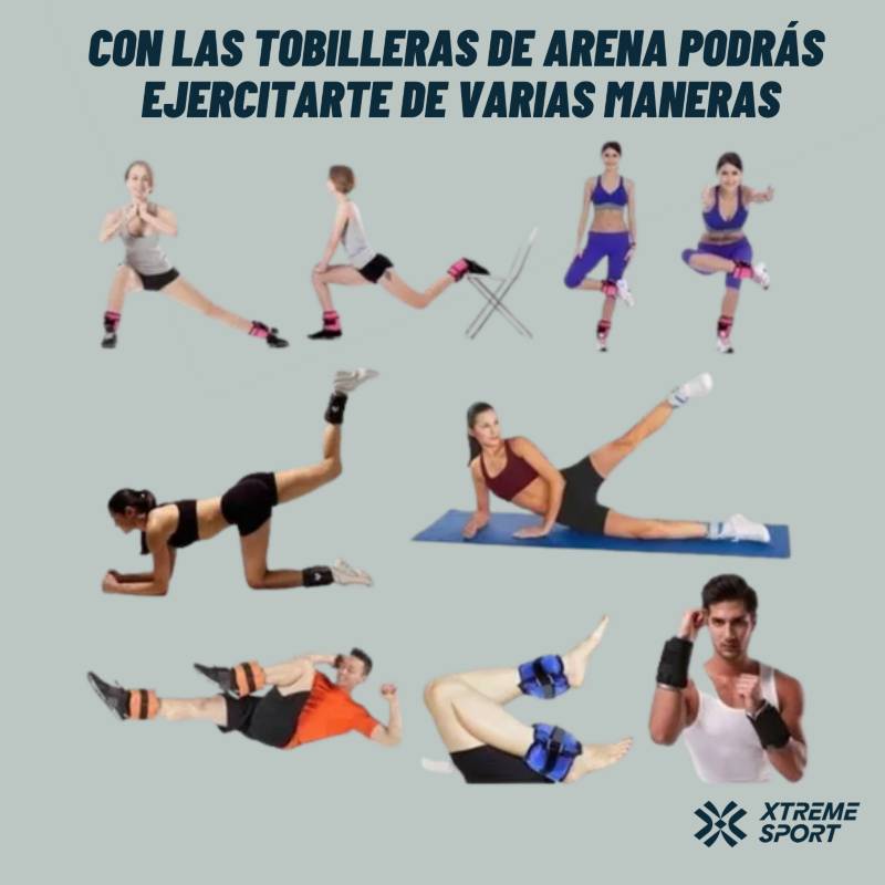 Tobillera/munequera Ajustable Con Peso Arena Sport Fitness - 4 KG