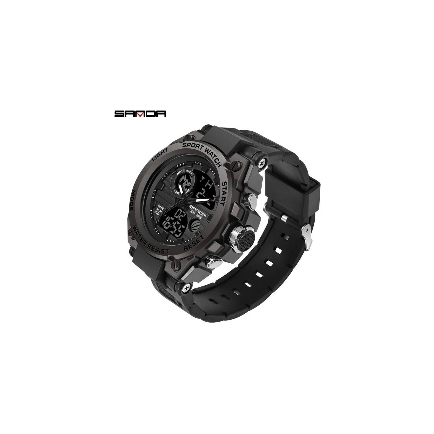 Reloj Deportivo Sanda Tipo G Shock Resistente Metal - Plata I