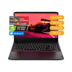 LAPTOP LENOVO IDEAPAD GAMING 3 15ACH6 15.6" FHD IPS AMD Ryzen 5 5600H 8GB 1TB+256GB RTX 3050 4GB W11.