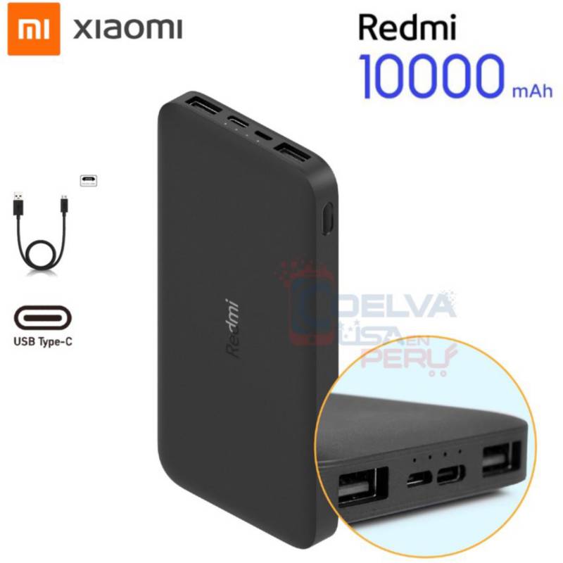 Cargador Portátil Xiaomi Redmi de 10000 Mah Power Bank Carga Rápida – COELVA