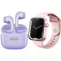 LENOVO - Audífonos Bluetooth Lenovo LP40 PRO y Smartwatch i8 Pro Max