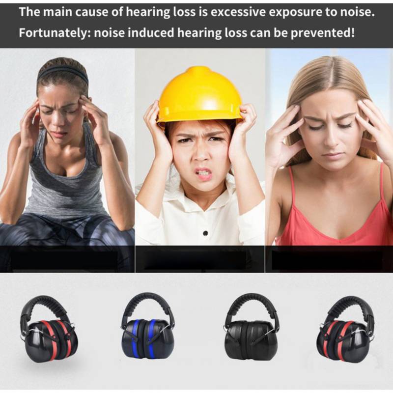 Fortalecer a los auriculares antimedenes insonorizados con los auriculares  shoming sleep learning mutes azules de protección del tambor. GENERICO