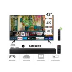 TELEVISOR SAMSUNG 43" PULGADAS CRYSTAL UHD 4K SMART TV UN43AU7000GXPE +Soundbar Samsung HW-T400/PE