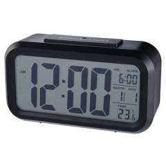 Tiempo de retroiluminación de reloj de alarma electrónico digital led con calendario +