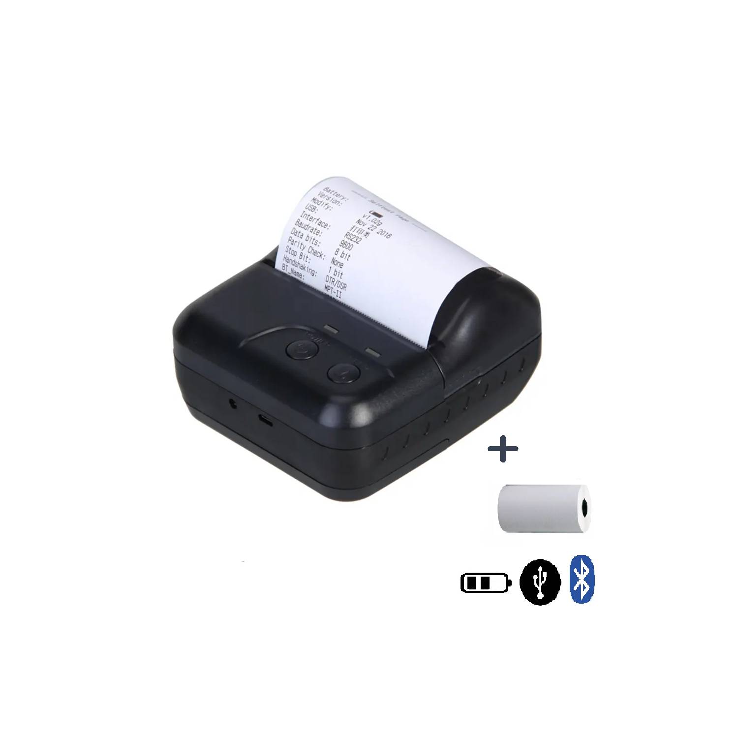 Impresora portátil térmica con bateria de tickets 80mm USB