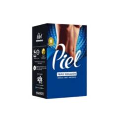PIEL - Condon Piel Triple Sensación DS 8x3