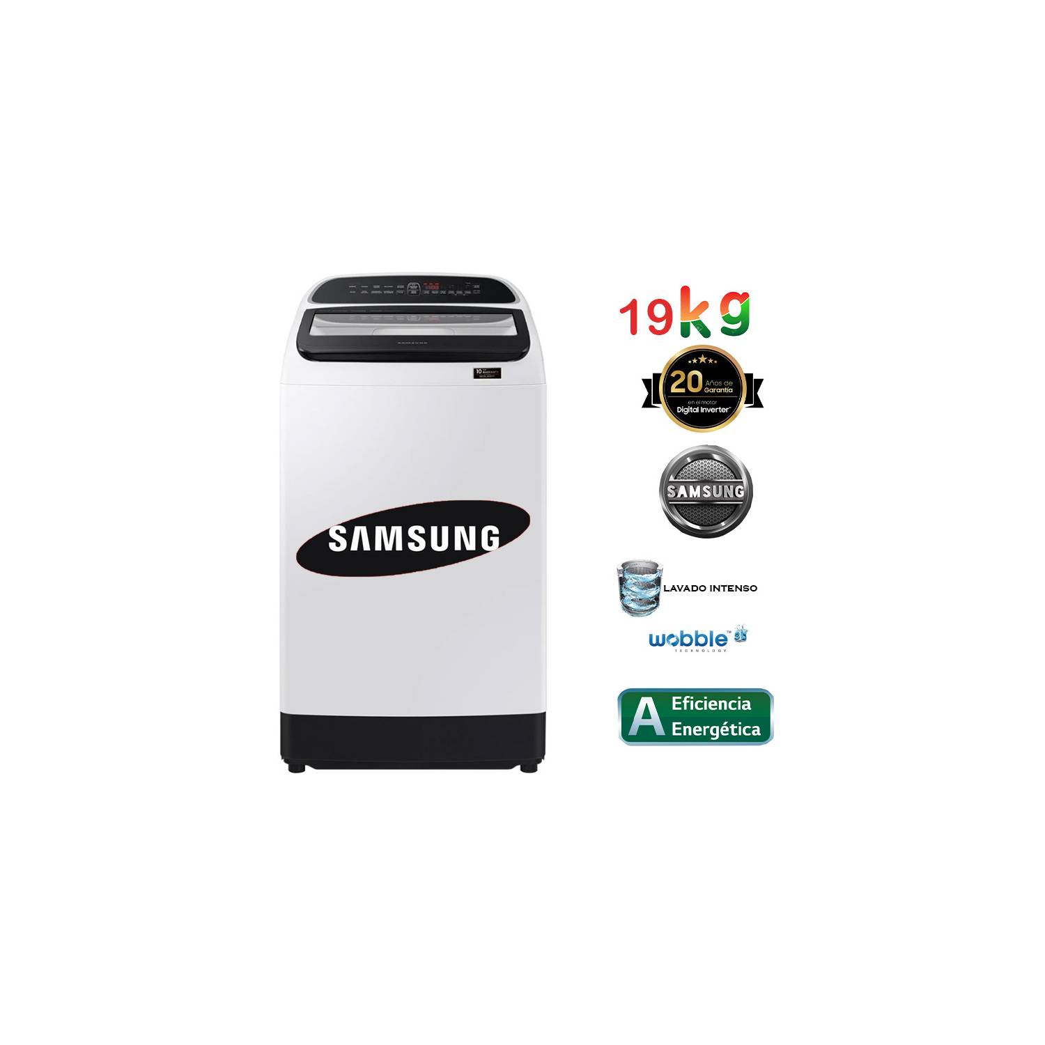 Lavadora Samsung 17 kg WA17T6260BW/ZS – Bigmarket