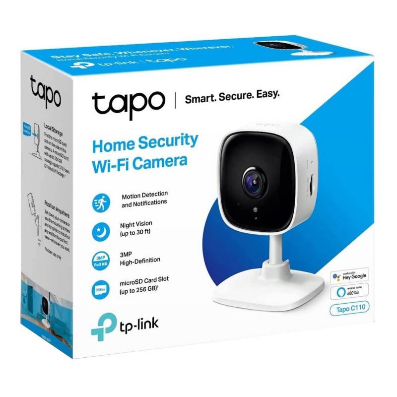 Cámara de Seguridad Inalámbrica TP-Link Tapo C200 FHD WiFi Google Alexa  Blanco