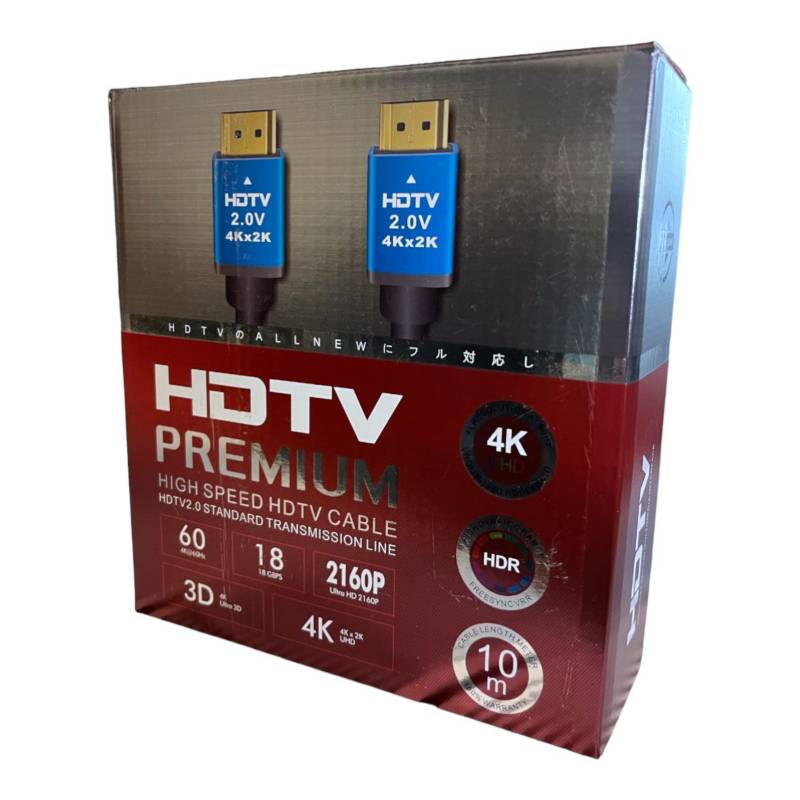 Ripley - CABLE HDMI SANTOFA ELECTRONICS 4K ULTRA HD ALTA VELOCIDAD 3D 2  METROS 2160P ENMALLADO