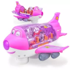 GENERICO - Juguete de avion giratorio 360° musical con luces para niñas