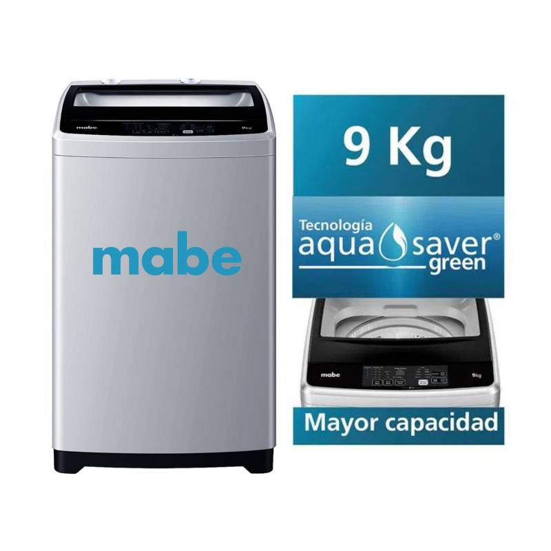MABE - Lavadora 9 kg Mabe Carga Superior Silver - LMAP9020WGBB0