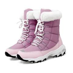 Nueva moda y botas de nieve cómodas-rosado