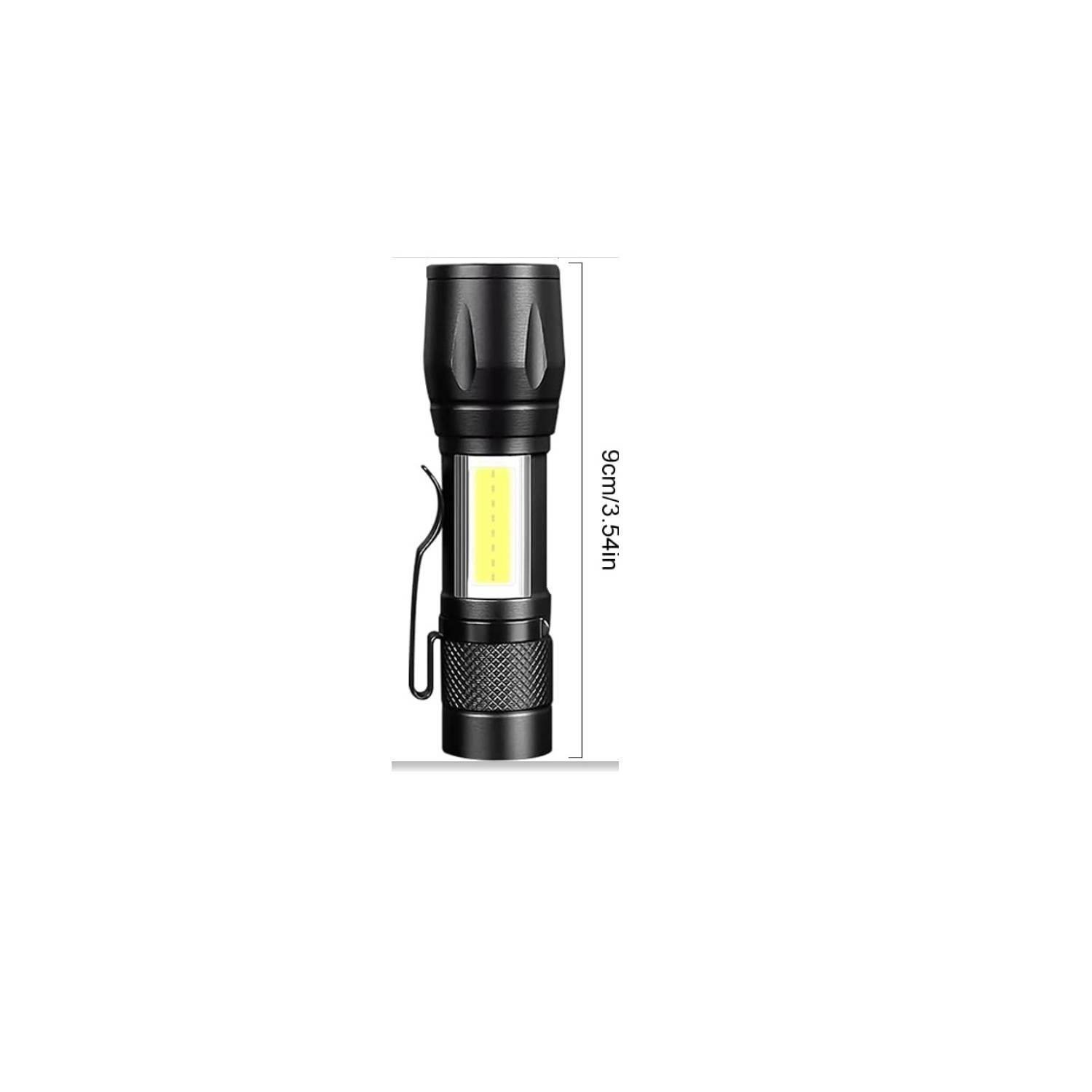 Zerodis Linterna LED, Mini Linterna LED Portátil LED Bolsillo Super  Brillante Telescópico Zoom Pen Clip Linterna de Mano