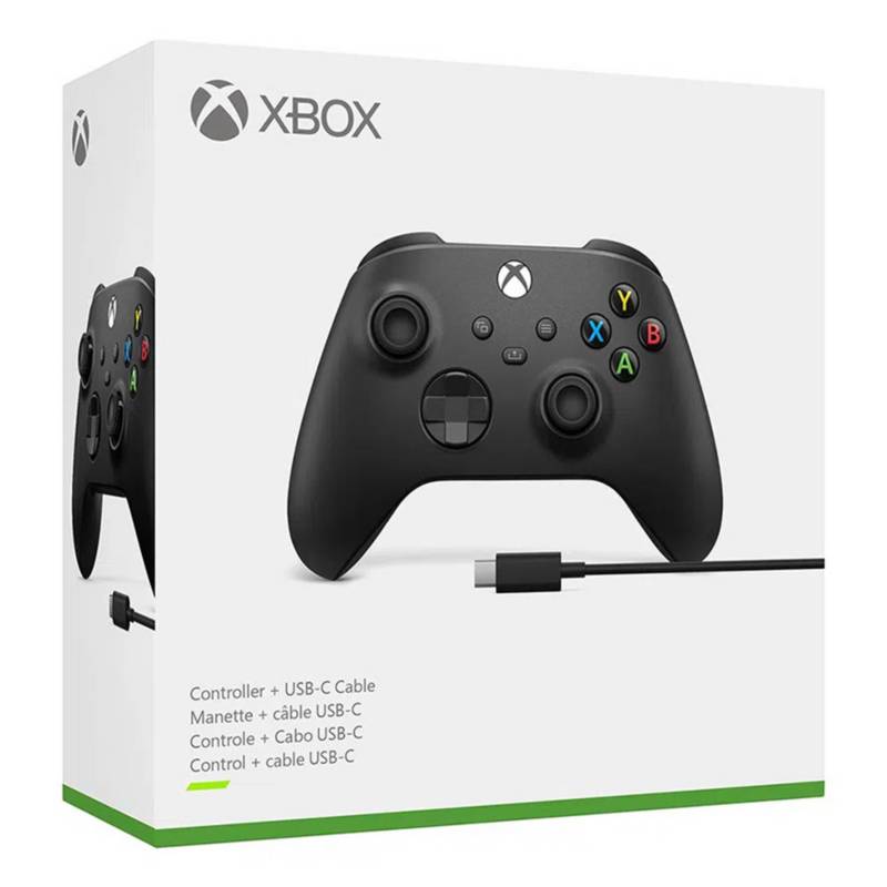MICROSOFT - Mando Inalámbrico Xbox One + Cable Usb Para Windows 10 - Negro