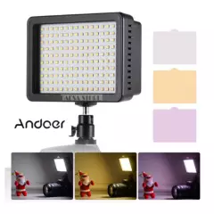 ANDOER - Luz LED para vídeo y fotografía w160 3 filtros para Canon  Nikon 5600