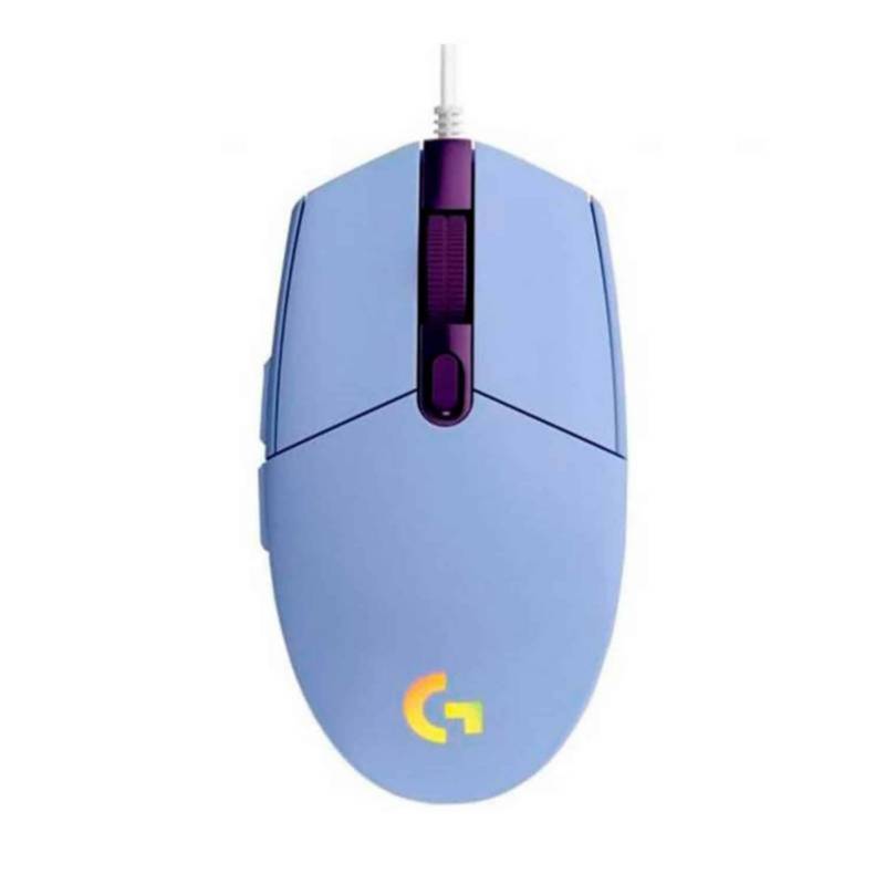 LOGITECH - Mouse Logitech G203 LIGHTSYNC OPTICAL 8000 DPI RGB LILA
