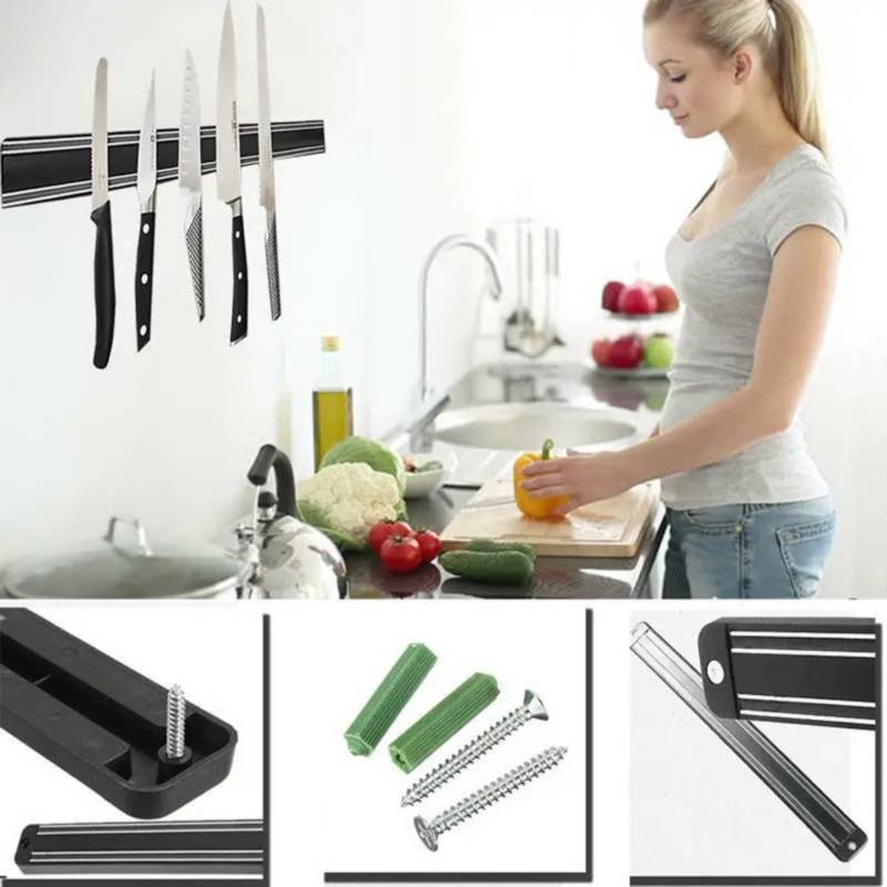 Organizador de cocina porta cuchillo utensilios magnetico soporte