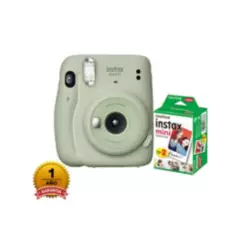 FUJIFILM - Camara Fujifilm Mini 11 Instax  Verde Pastel +Pack de Pelicula x20.