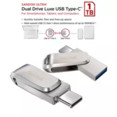 SANDISK - Sandisk USB y USB-C Memoria Dual Drive Luxe 150Mbps 1TB