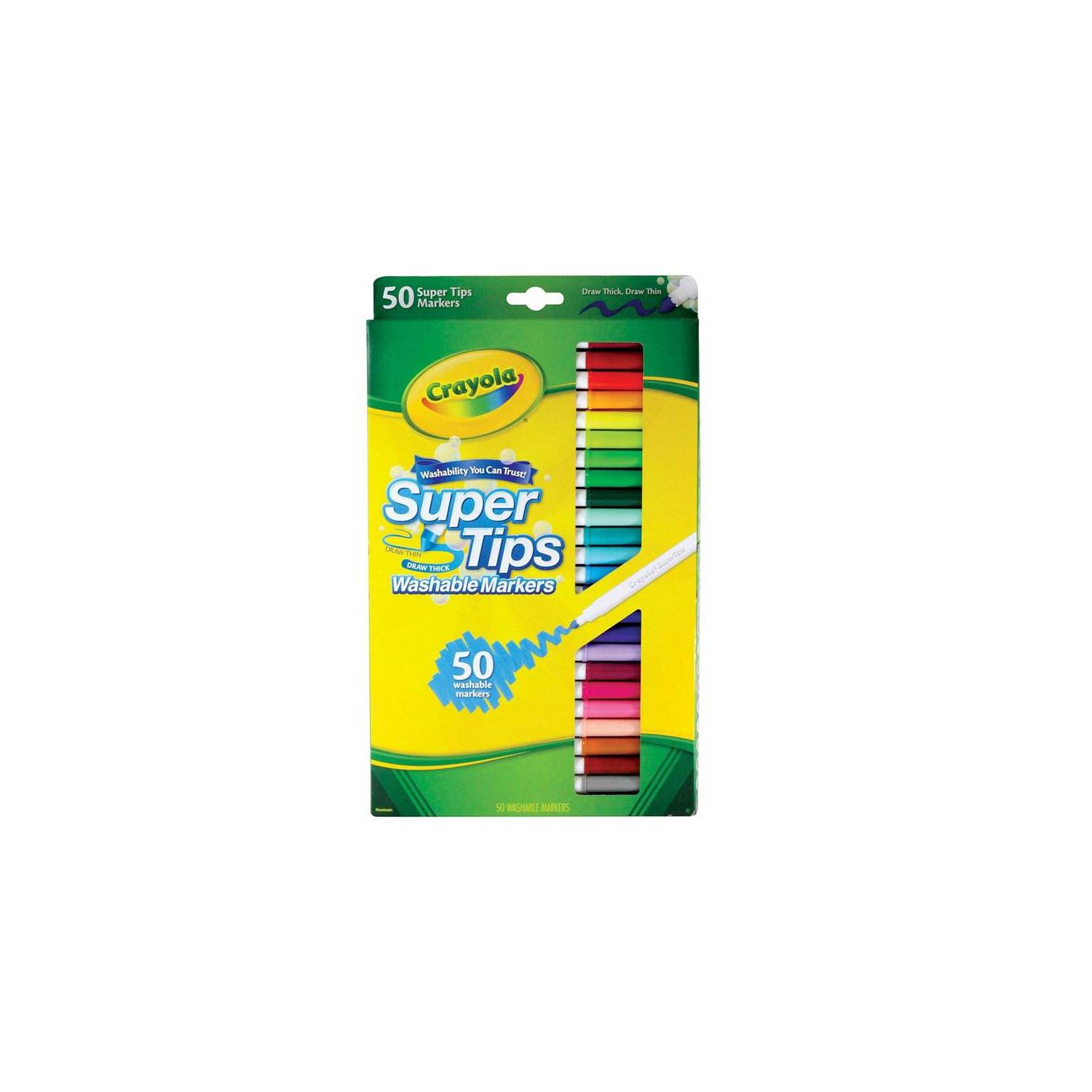Crayola Supertips 50 Plumones Lavables Washable Niños CRAYOLA