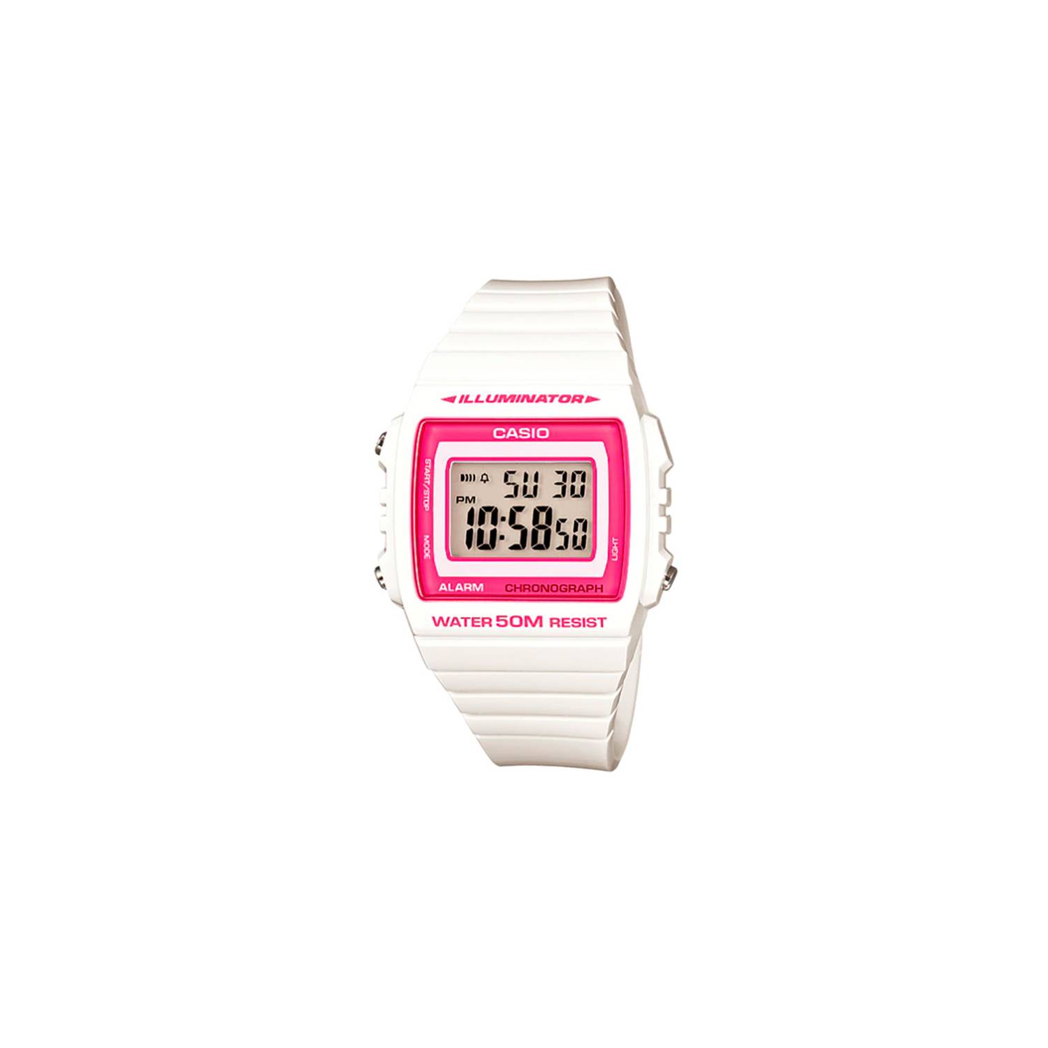 Reloj Mujer Casio W-215h-7av Blanco Digital - LhuaStore – Lhua Store