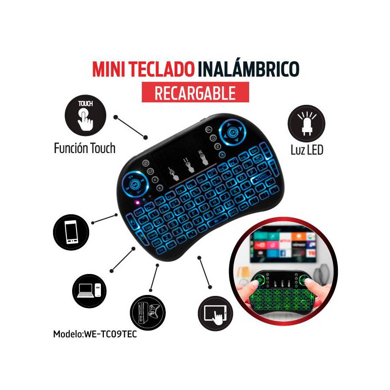 Mini Teclado Inalámbrico Smart Tv , Touch