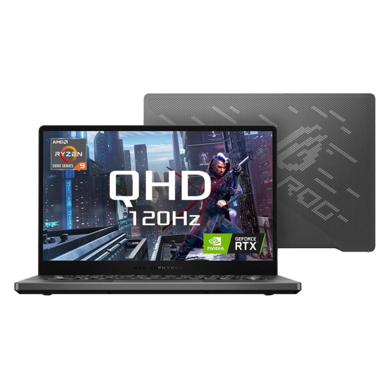 ASUS - Laptop Gamer Asus Zephyrus G14 R9-5900HS 16GB 1TB SSD 6GB RTX3060 14 QHD IPS