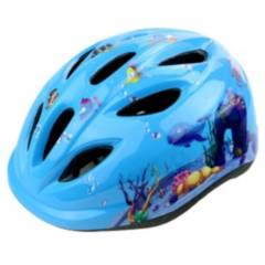 GENERICO - Casco para bicicleta o patineta niño regulable - Azul