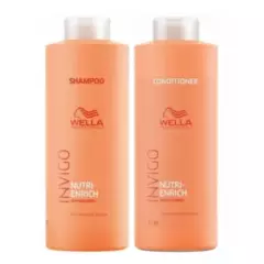 WELLA - Shampoo 1000ml +  Acondicionador Nutritivo Invigo Nutri Enrich Wella