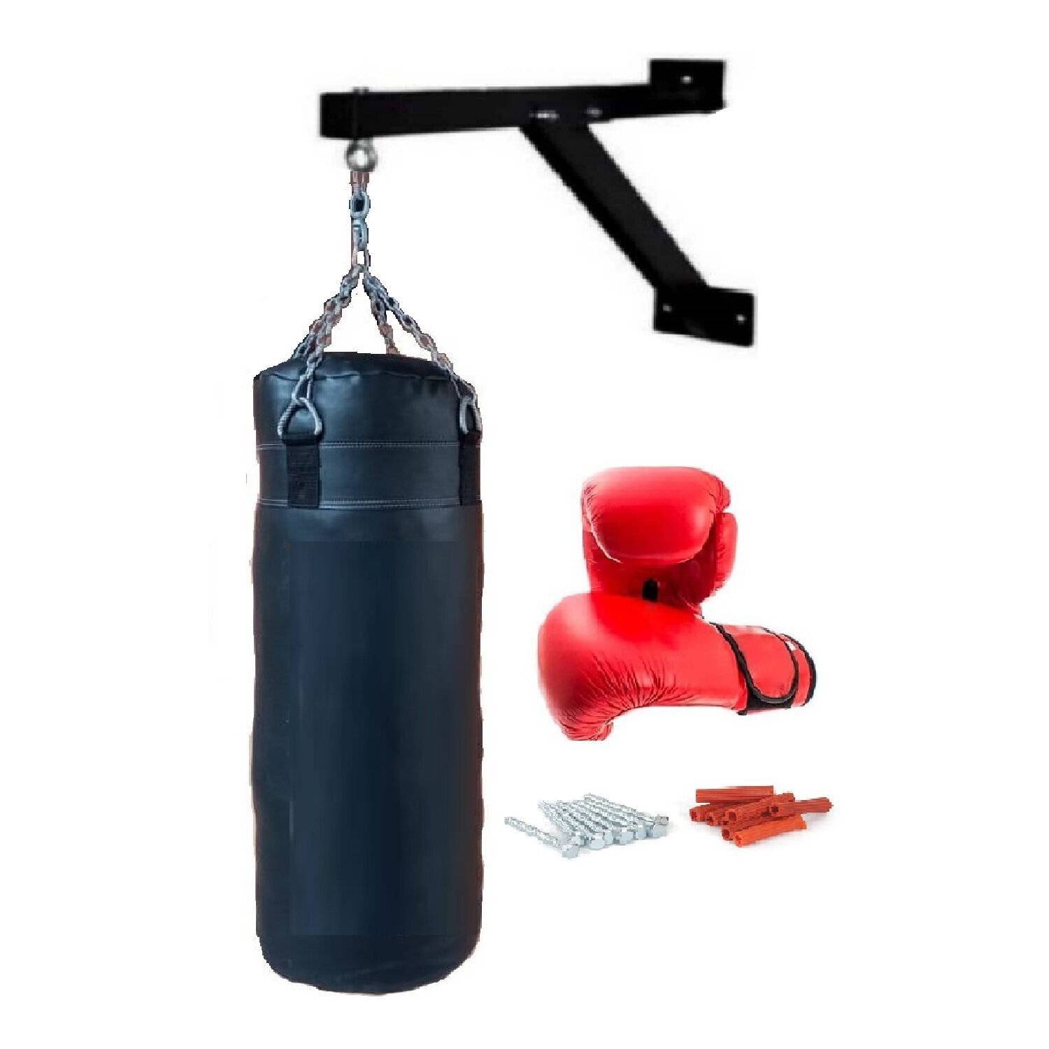 Saco de boxeo lleno 150 cm rack cadena y guantes SPORT RICHMAR