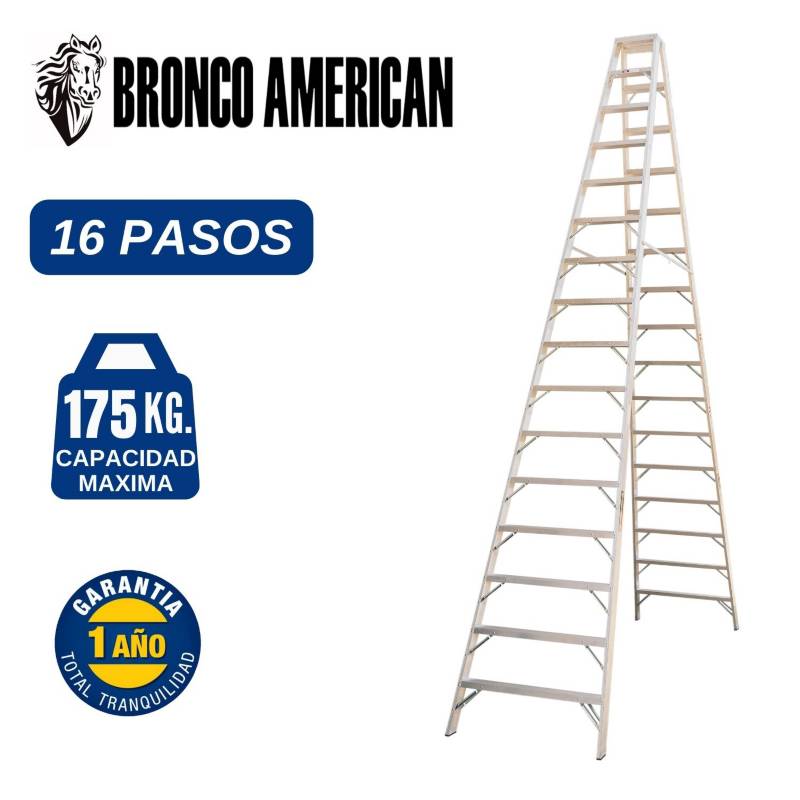 Escalera Doble Acceso de Aluminio Industrial - Escaleras Perú