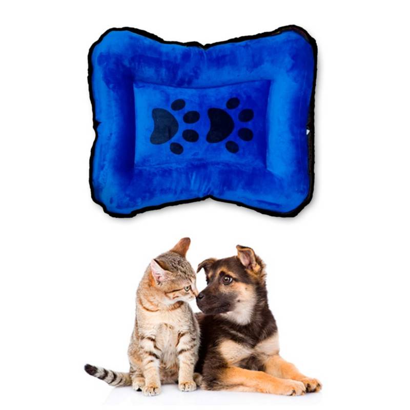 Colchoneta Cama Para Perros Y Gatos Azul S Generico 