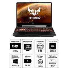 Laptop Gamer Asus TUF F15 15.6" Core i5 10300H 8GB 512GB SSD RGB ILUMINADO GTX1650 FX506LHB-HN323W