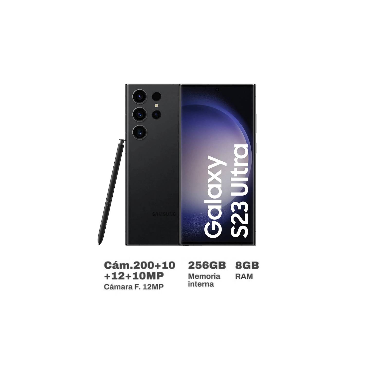 Celular 5G Samsung Galaxy S23 Ultra 8GB 256GB 200mp Negro